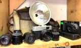Lot of Vintage Cameras and camera parts