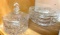 Tiffany and Co crystal Bowl and 3 Crystal Salt Dishes