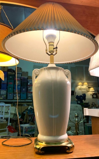White Table Lamp 32" Tall
