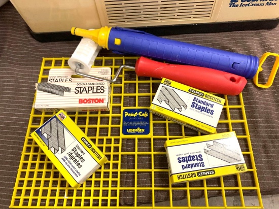 4 Packages of Chisel Point Staples and Painting tools