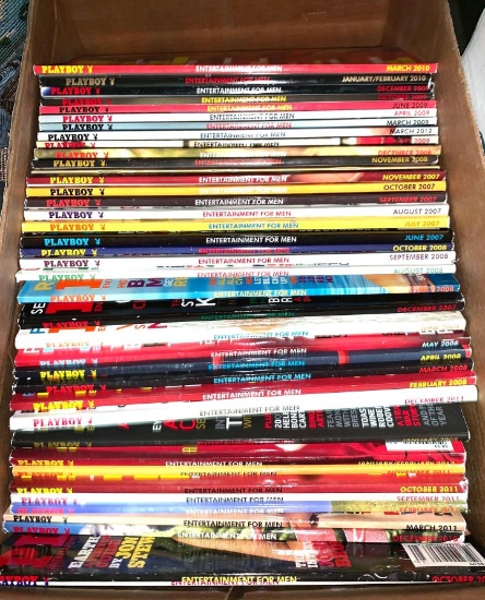 Box of Play Boy Magazines