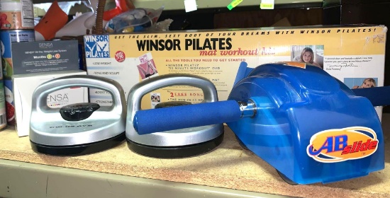 Pilates Mat, Workout Kit, AB Slide, Sensa Weight Loss System, Gold Gym Push Up Disks