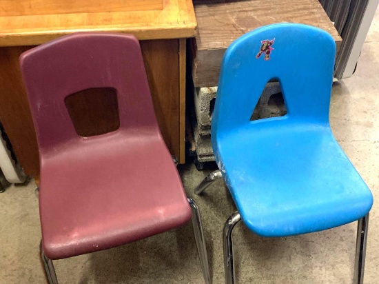 Pair of Plastic Toddler Chairs