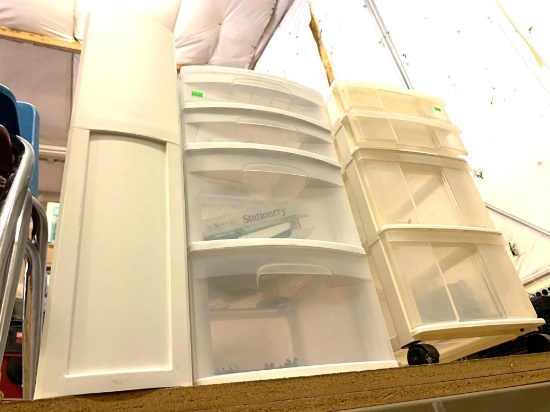 3 Plastic Organizers- 2 are 4 Drawers