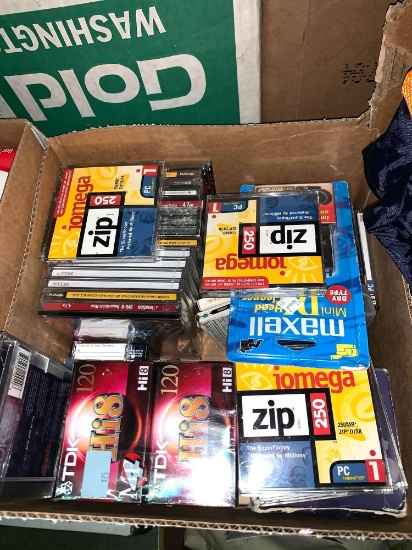 Lot of New Recording Disks and Tapes
