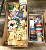 Stamps, Ribbon and Crafting Supplies
