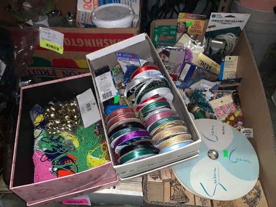 Craft Supplies- Stamps, Ribbon etc