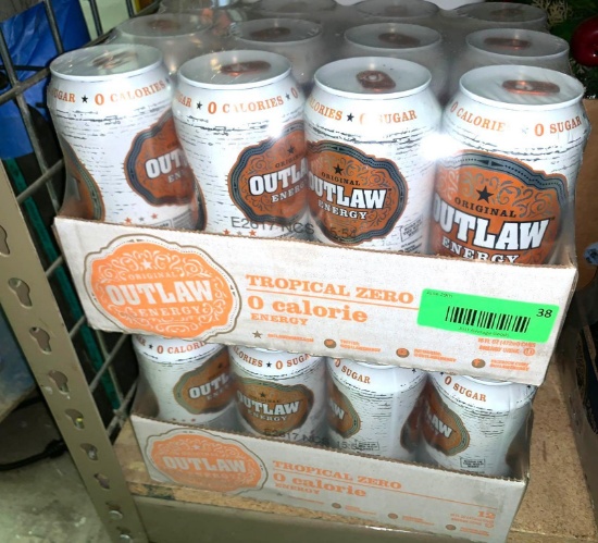 24 Cans of Tropical Zero flavor Outlaw Energy Drinks