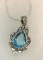 5ct Sterling Silver Aqumarine 1 1/3