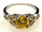 Round Cut Citrine ring Size 10