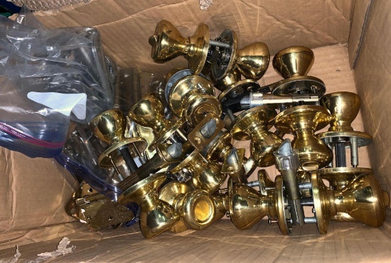 Lot of Door Knobs and Hinges