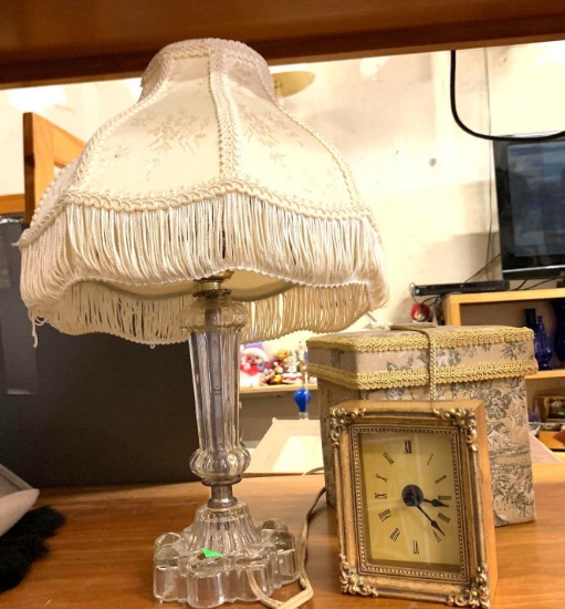 Lamp, Clock and Decorative Box