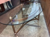Glass Coffee Table with Brass Animal feet 53