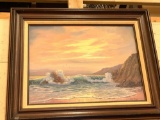 Framed Ocean Painting 30