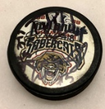 1998 Tacoma Sabercats Autographed Hockey Puc