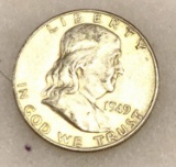 1949 Franklin Silver Half Dollar