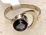 Sterling Silver Color Changing Rainbow Topaz Ring size 8