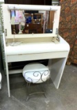 White Vanity with Small Chair 30