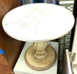 Small White Marble Top Table 16