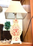 Red and White Table Lamp 24