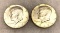 Two 1967 Kennedy Half Dollars 40% Silver