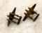 Vintage Sterling Silver Airplane Screwback earrings