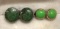 2 Pairs of Sterling silver and Green Gemstone Earrings