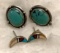 2 Pairs of Sterling Silver and Turquoise Earrings