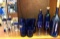 Blue Glass Lot- Wine Bottles, Glasses and Salt and Pepper Shakers