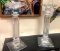 Pair of Heavy shannon Crystal Candlesticks