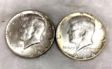 2-1964 Kennedy Silver Half Dollars