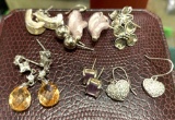 7 Pairs of Sterling Silver Earrings