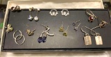 11 Pairs of Sterling Silver earrings