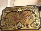 Vintage Gold Color World Map