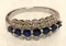 Sterling Silver Round Blue Sapphire Ring Size 8