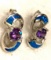 Amethyst and Australian Opal Sterling Silver Earrings
