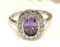 4ct Sterling Silver Amethyst and Topaz Ring Size 7