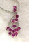 Ruby and White Topaz Sterling Silver Pendant and Chain