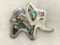 Sterling Silver Abalone Elephant Pin