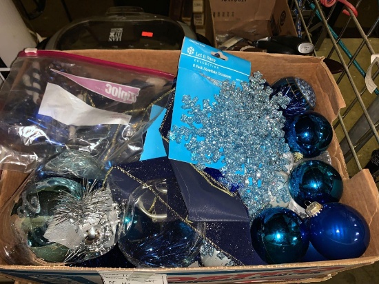 Box of Christmas Decorations