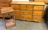 9 Drawer Dresser with Night Stand