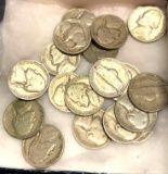 16 Silver Nickels (1 is a Buffalo Nickel)