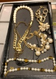 4 Vintage Costume Jewelry Necklaces