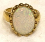 Sterling Silver Fire Opal Ring size 8
