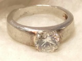 Sterling Silver Cz Ring Size 6