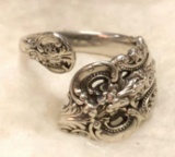 Sterling Silver Spoon Ring Size 8