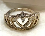 Sterling Silver Heart Ring size 8
