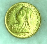 1900 Great Britain Sovereign Gold Coin Queen Victoria