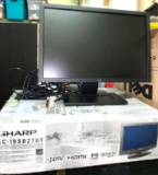 1 Sharp Lc-19SB27UT Monitor in box with remote and 1 Dell E1910 Monitor