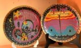 2 Laurel Burch LTD Porcelain Plates The Franklin Mint 